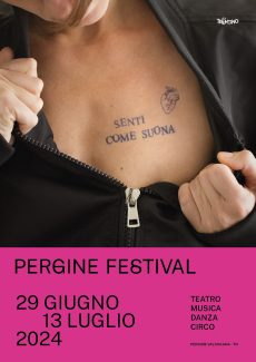 Locandina promozionale di Pergine Festival 2024.